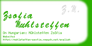 zsofia muhlsteffen business card