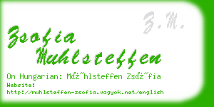 zsofia muhlsteffen business card